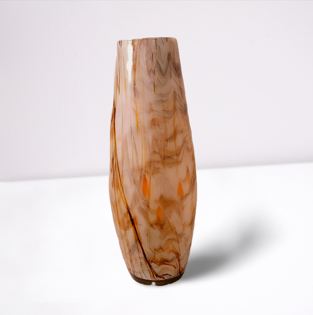 glass retro vase multicolor