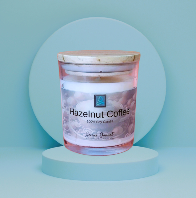 scented soy candle 10oz - hazelnut coffee