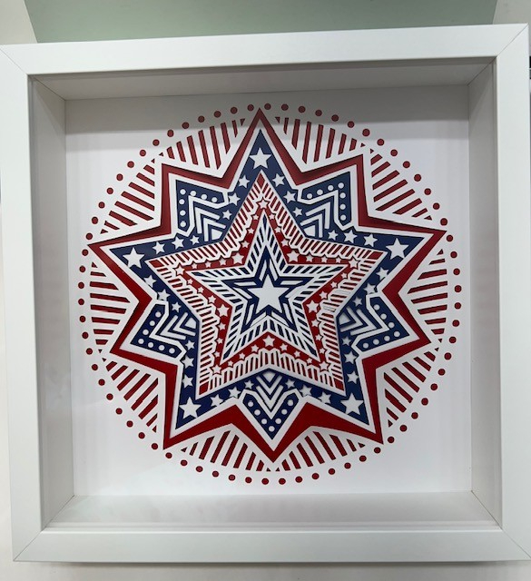 patriotic 3d star wall art